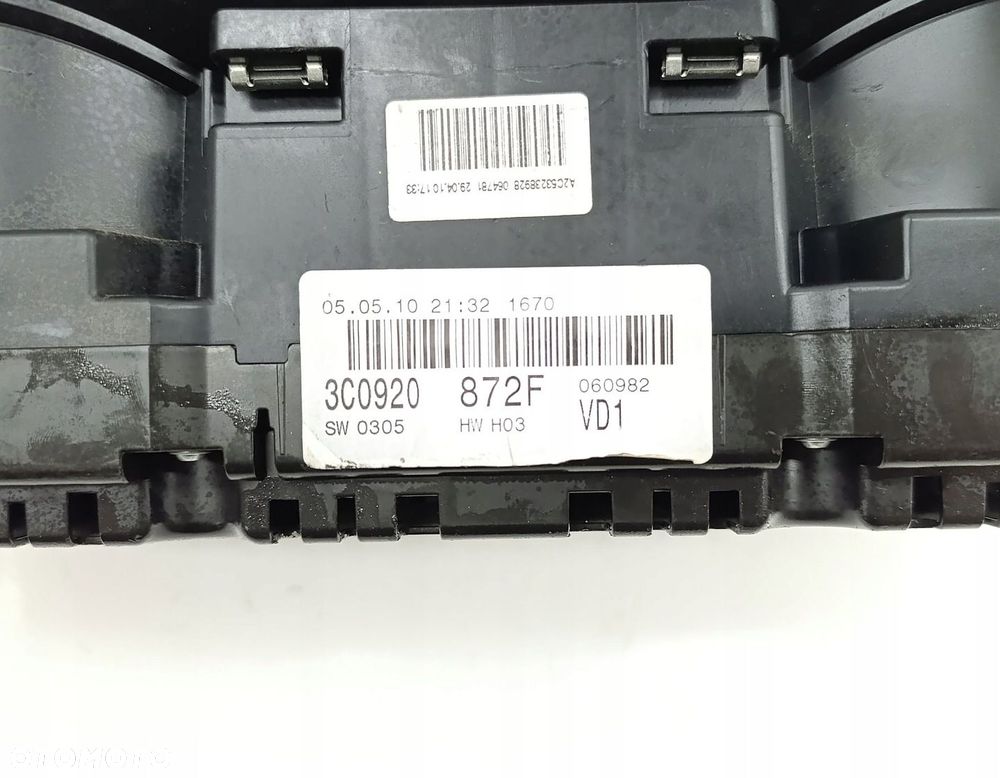 ZEGARY LICZNIK VW PASSAT B6 3C0920871S - 3