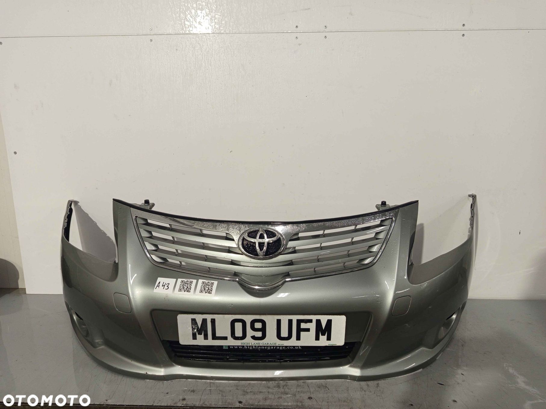 + ZDERZAK PRZÓD PRZEDNI TOYOTA AVENSIS T27 1G6 SZARY HALOGENY - 1