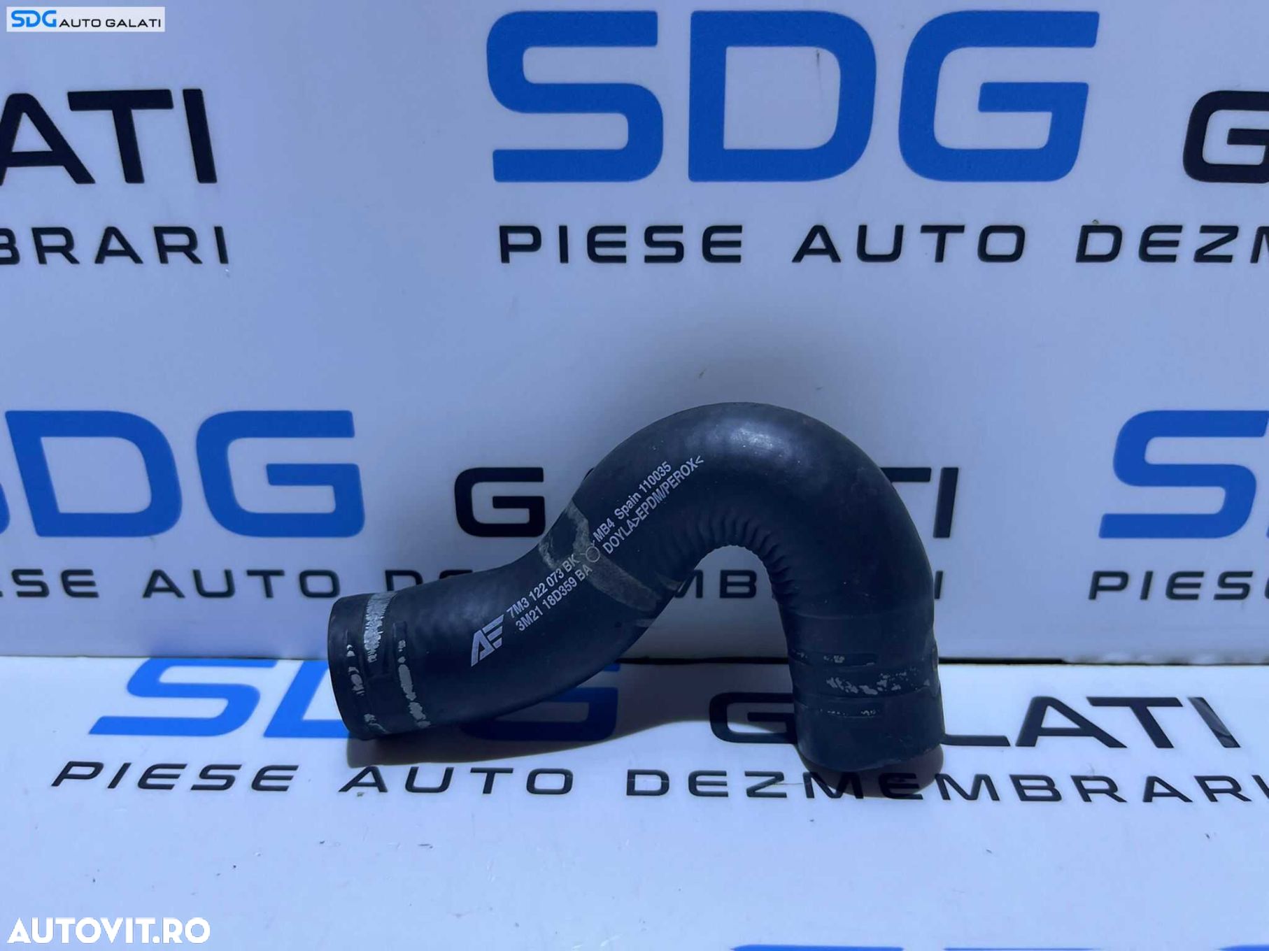 Furtun Conducta Pompa Secundara Auxiliara Recirculare Apa Seat Alhambra 1.9 TDI ASZ BTB 2000 - 2010 Cod 7M3122073BK 3M21-18D359-BA - 1