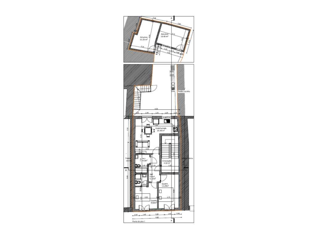 Prédio Urbano em Ruína com Projeto Aprovado para 3 Apartamentos | C... - Grande imagem: 3/13