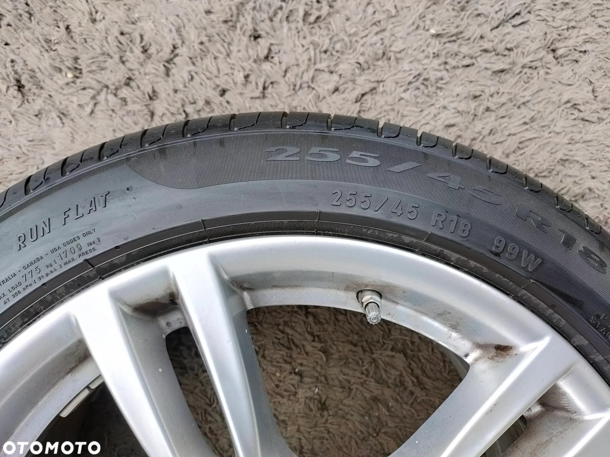 Jedna sztuka opona letnia 18 Pirelli Cinturato P7 255/45R18 99W /18 run flat RSC RFT extra load DOT 1219 pojedynka rant Ecoimpact Runflat ranflat - 8