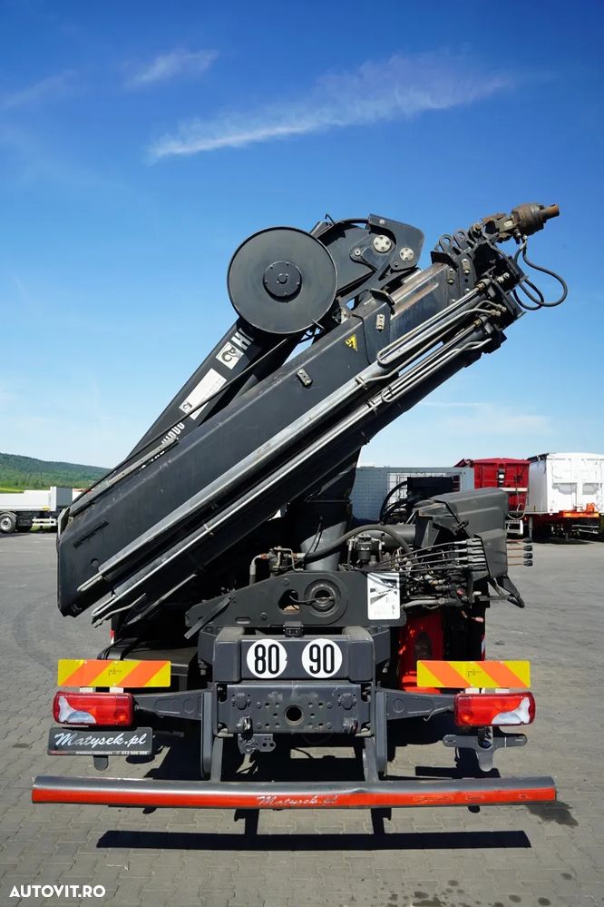 MAN TGS 35.480 / 8x4 / HDS HIAB 288 EP-5, rază de acțiune: 12,7 m / platformă laterală - 7,4 m / capacitate de ridicare: 9400 kg / EURO 6 / RADIOCOMANDĂ - 19