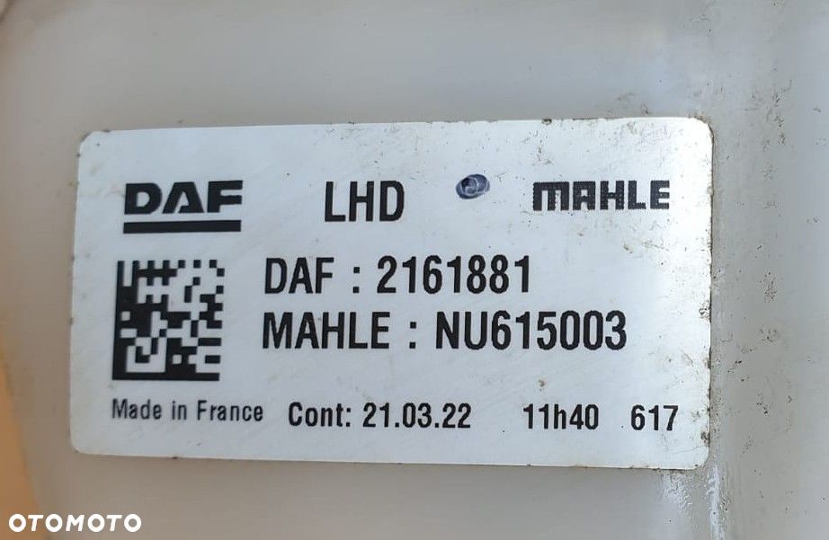 ZBIORNICZEK ZBIORNIK WYRÓWNAWCZY WODY DAF XF XG XG+ 2161881  615003 - 4