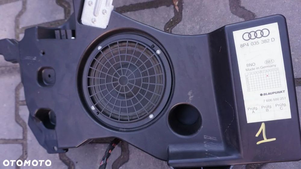 SPRZĘT AUDIO ORYGINALNY FABRYCZNY SUBWOOFER OBUDOWA GŁOŚNIKA DRZWI LEWA PRAWA STRONA AUDI A6 C6 A5 SPORTBACK A4 B8 - 6