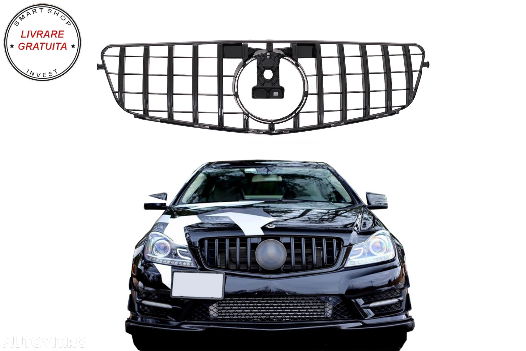 Grila Centrala Mercedes C-Class W204 S204 Limousine Station Wagon (2007-2014) GT-R- livrare gratuita - 7