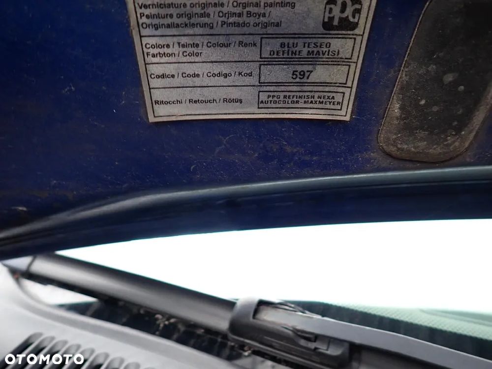 CZĘŚCI - Fiat Doblo I 1,9 JTD M-JET 120KM 186A9000 FILM LIFT PANORAMA 5os. lakier 597 2006r. INDEX - 9771 - 8