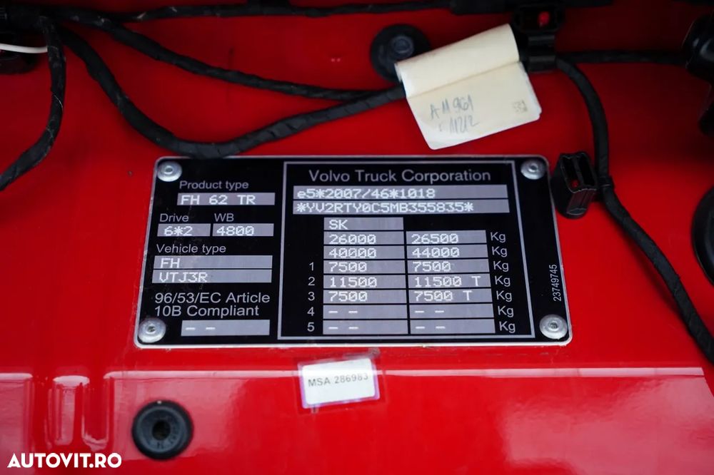 Volvo FH 460 / COMBINAT TANDEM / 120 M3 / TRANSPORT / I-SAVE / I-PARK COOL / PUNTE RIDICATĂ / PUNTE DIRECȚIE / CORTINĂ RANFORSATĂ - 34