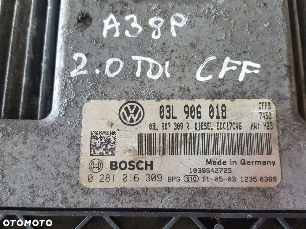 VW JETTA VI 5C 10r- VW GOLF VI 2.0 TDI CFF KOMPUTER SILNIKA 03L906018 - 2