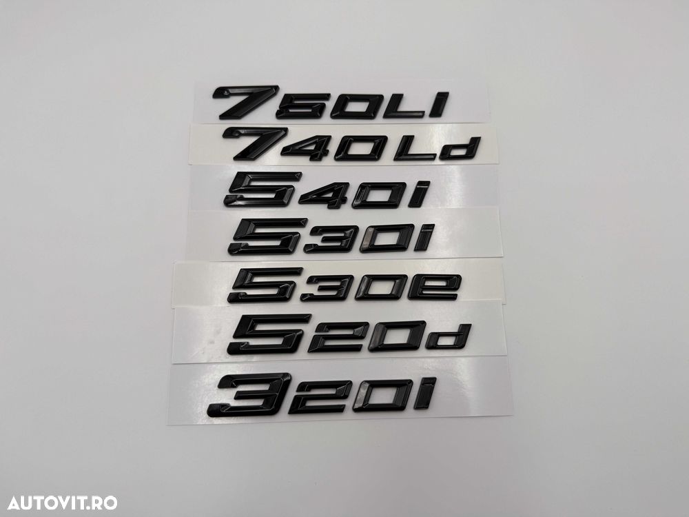 Embleme BMW Motorizare seria 3 seria 5 seria 7 nou negru - 1