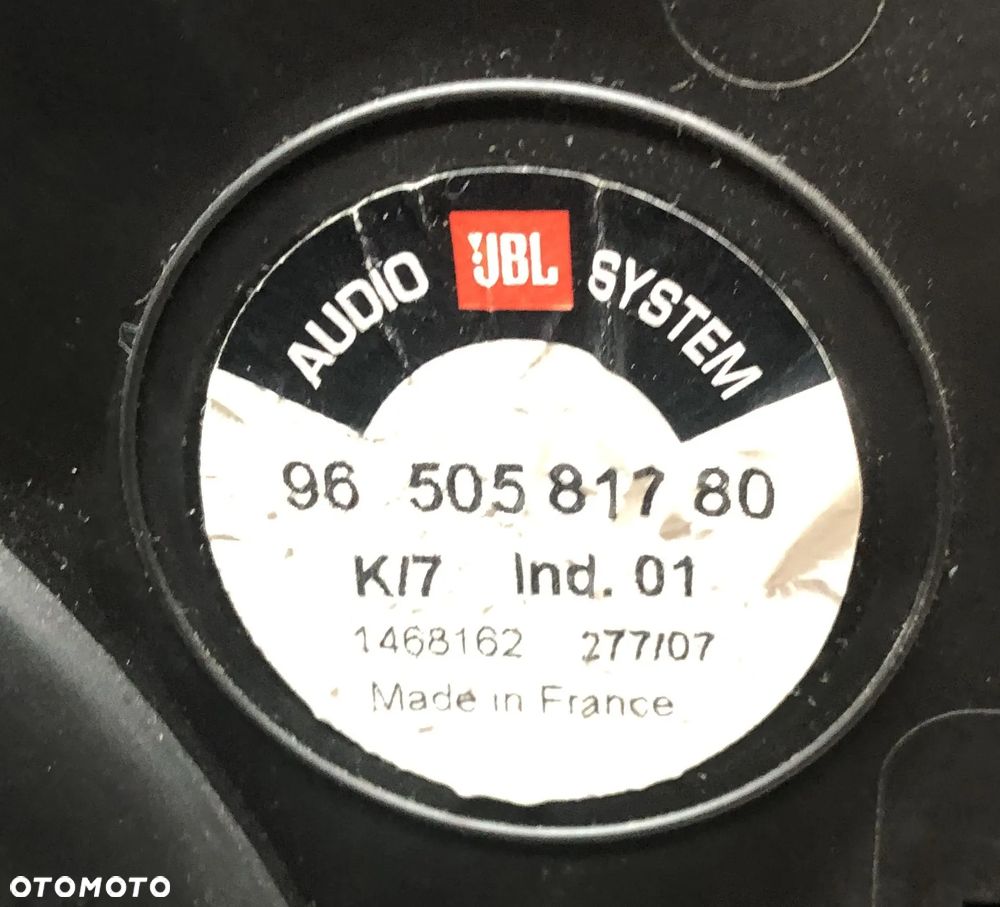 SUBWOOFER GŁOŚNIK BASOWY PEUGEOT 407 KOMBI JBL 9650581780 - 2