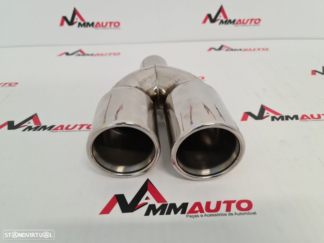 Ponteira Dupla Inox C/ Rebordo - 1