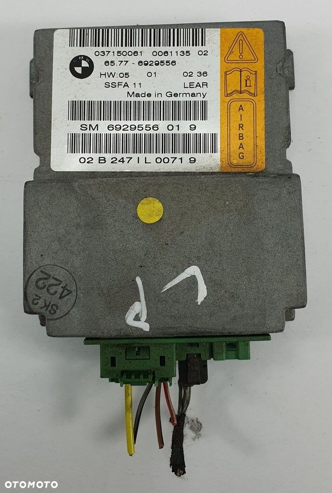 SENSOR AIR BAG AIRBAG LEWY PRZÓD BMW 7 E65 6929556 - 1