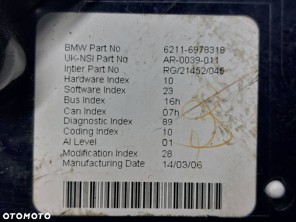 LICZNIK ZEGARY MINI COOPER R50 1.6 16V UK ANGLIK 6978318 - 2