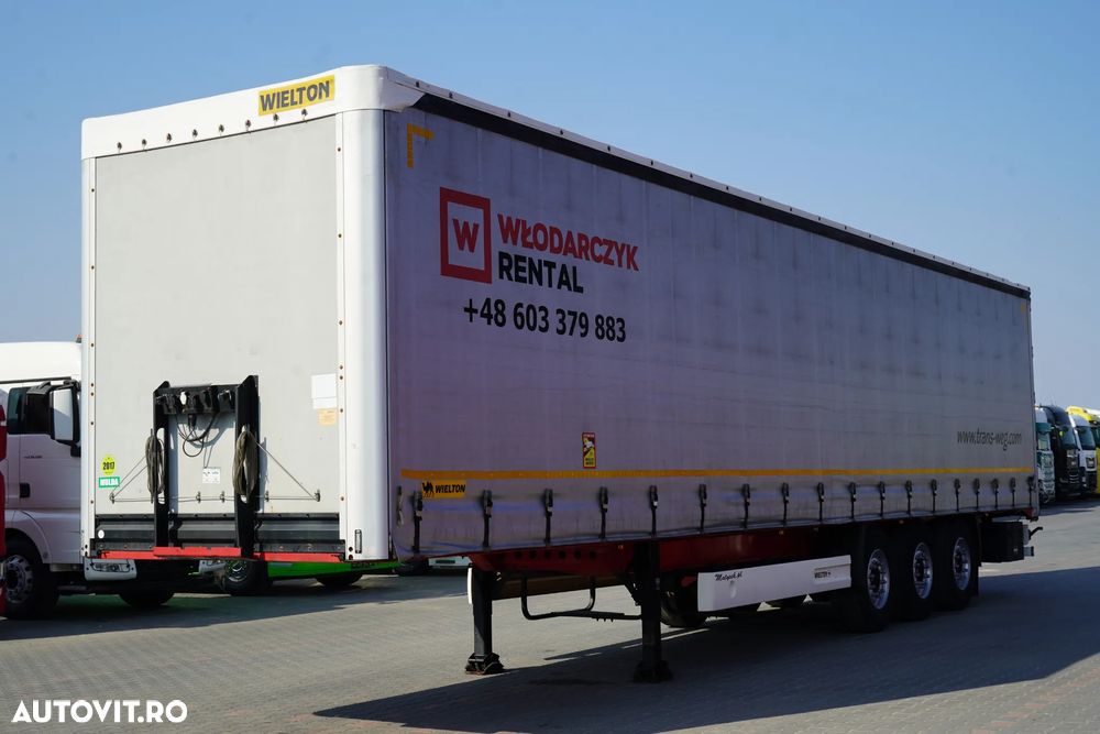 Wielton CORTINĂ STANDARD / REMORCA DIN OȚEL - 9 M / AXĂ RIDICATĂ / SAF / - 1