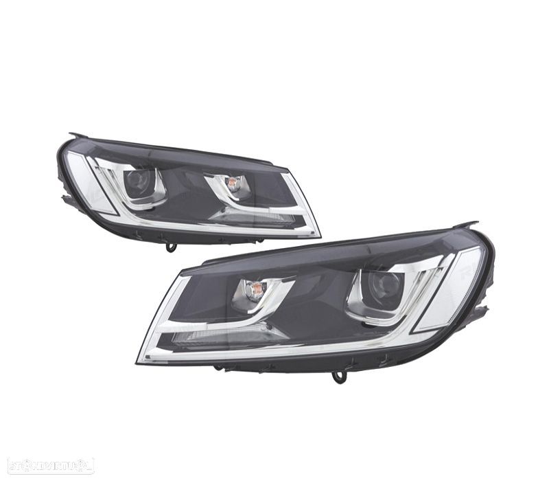FARÓIS BI-XENON VOLKSWAGEN VW TOUAREG 14-18 COM LUZES DIURNAS LED - 1