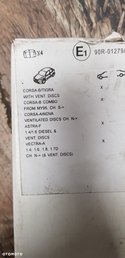 Oryginalne Klocki Hamulcowe GM 90485140 / 1605881 Opel Astra Corsa Vectra - 8