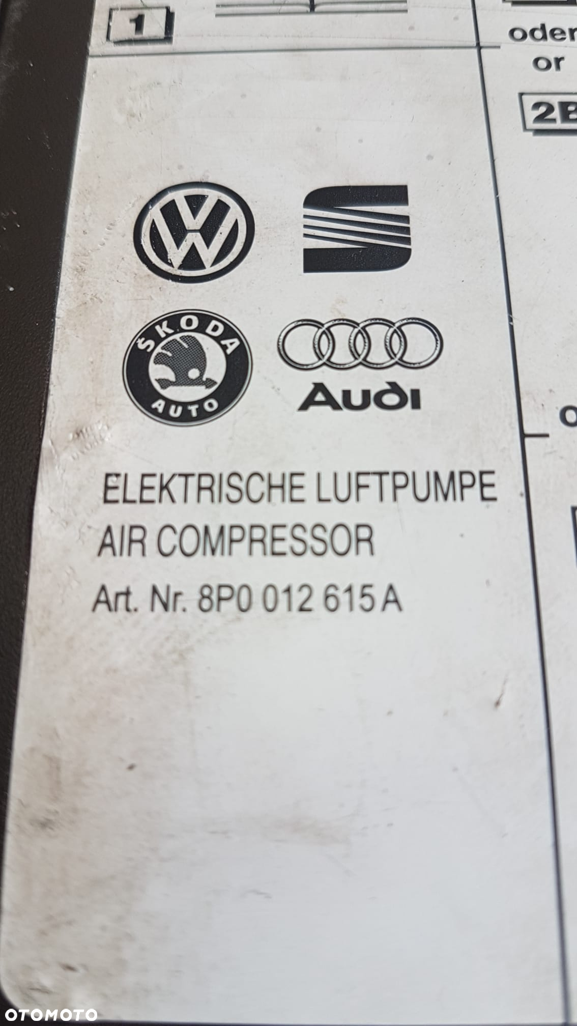 Kompresor pompka Audi VW Skoda Seat 8P0012615A - 2