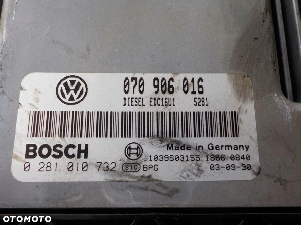 VW T5 2.5 TDI KOMPUTER STEROWNIK 070906016 - 2