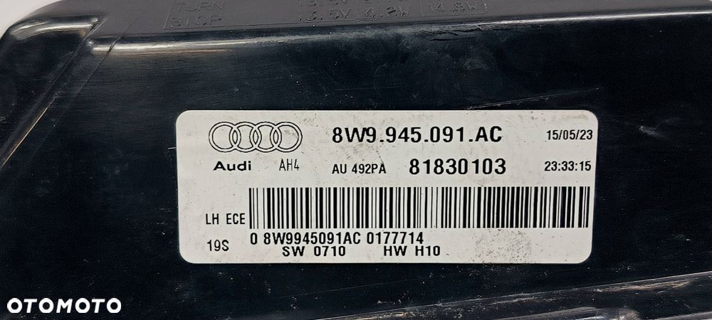 LAMPA LEWA TYŁ AUDI A4 B9 QUATTRO 8W9945091AC - 3