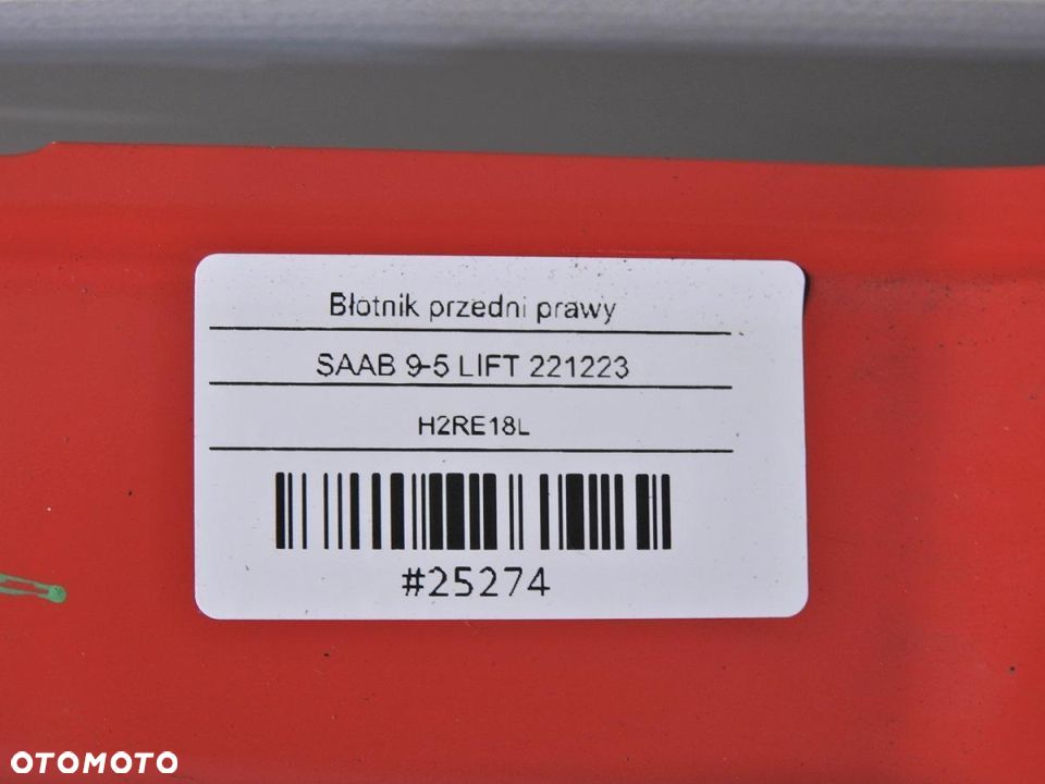 BŁOTNIK PRAWY PRZÓD 278 SAAB 9-5 LIFT - 6