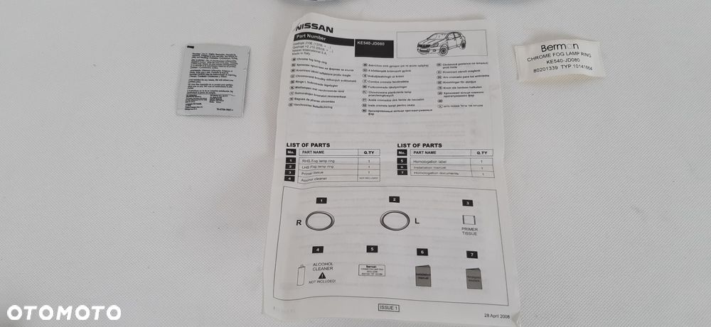 NISSAN QASHQAI J10 RAMKA RAMKI HALOGENÓW CHROM KE540-JD080 - 4