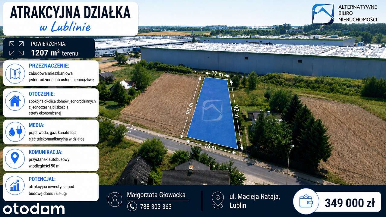 Działka budowlana przy ul. Macieja Rataja