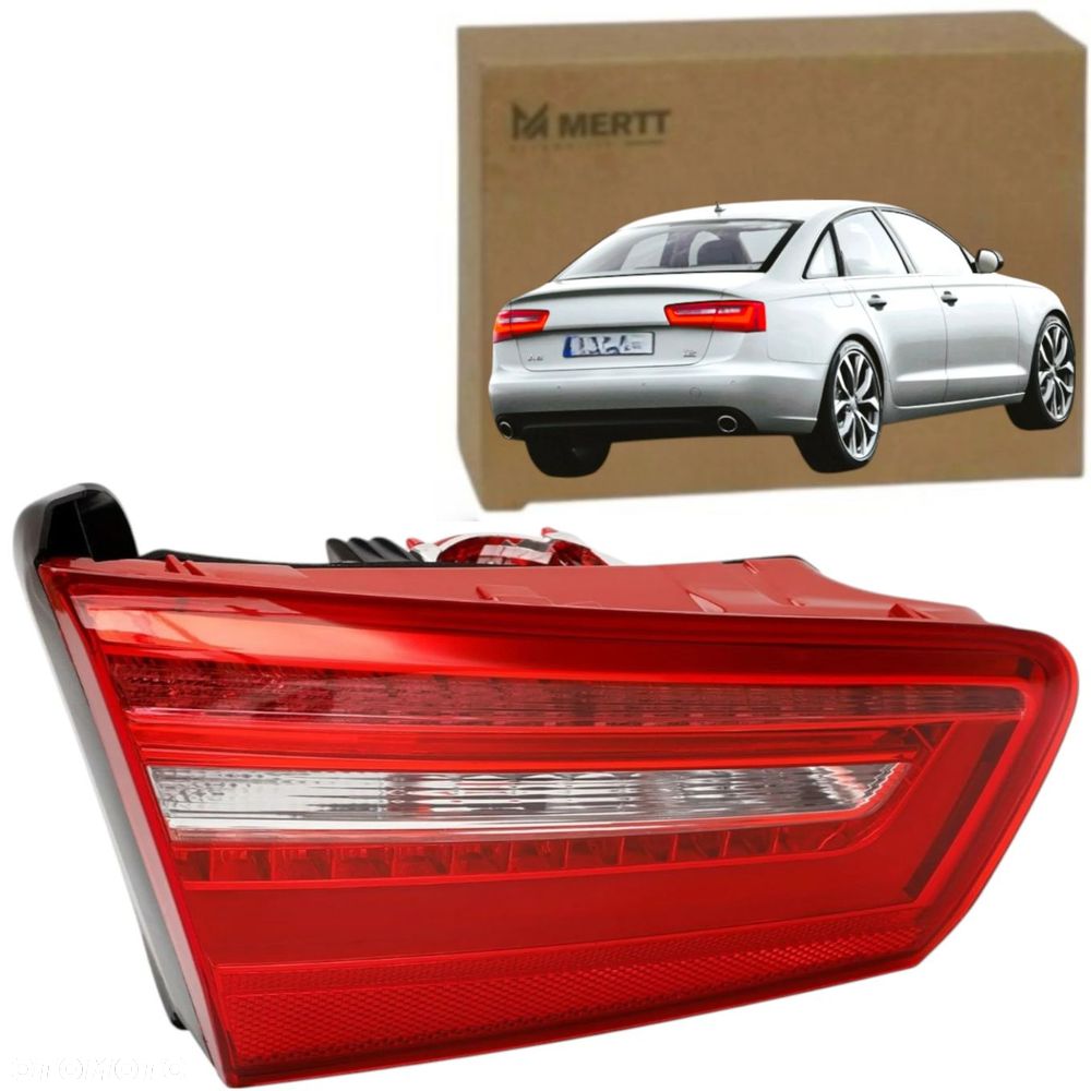 AUDI A6 C7 Sedan 2011-2014 lampa tylna LEWA wewnętrzna w klapę bagażnika - 2