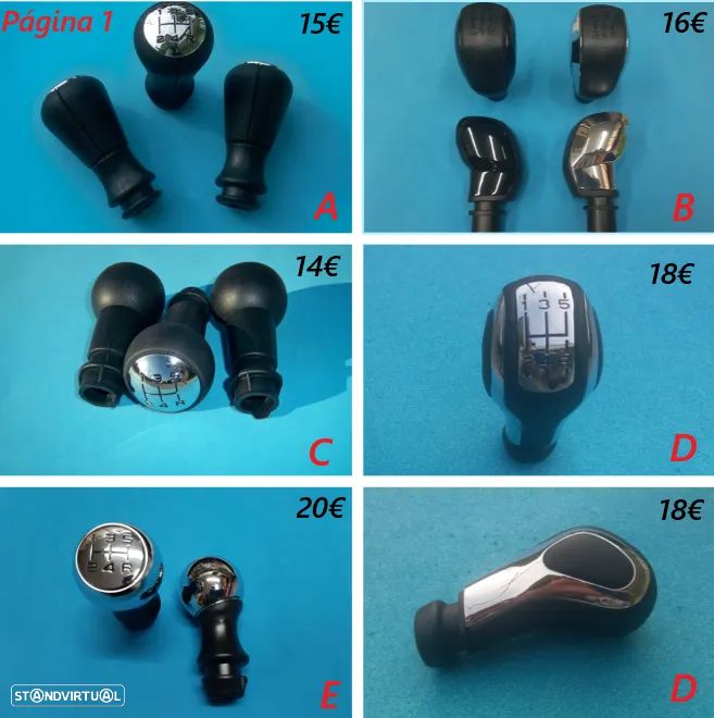 Moca manete punho velocidades Peugeot / Citroen  NOVA - 2