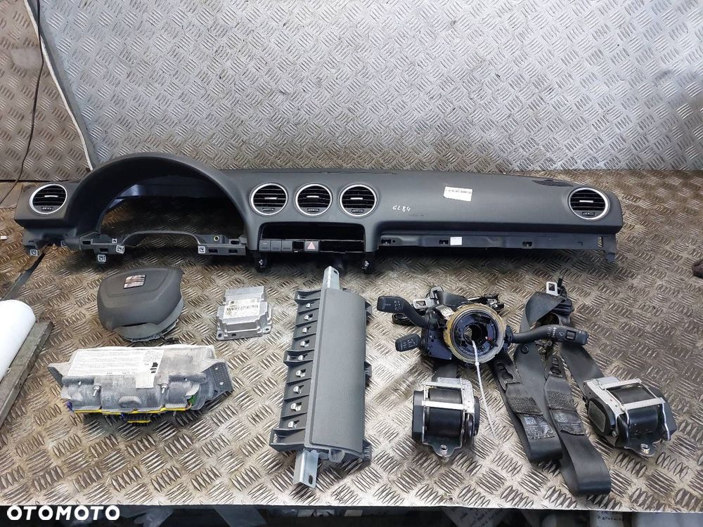 ZESTAW AIRBAG KOKPIT DESKA MODUŁ PODUSZKI PASY SEAT EXEO I 3R0880201C - 1