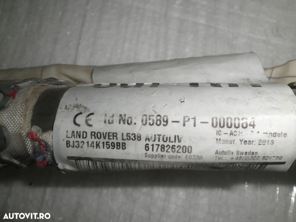 Airbag cortina stanga / dreapta Range Rover Evoque L538 BJ32-14K160-BB BJ3214K160BB BJ32-14K159-BB BJ3214K159BB - 2