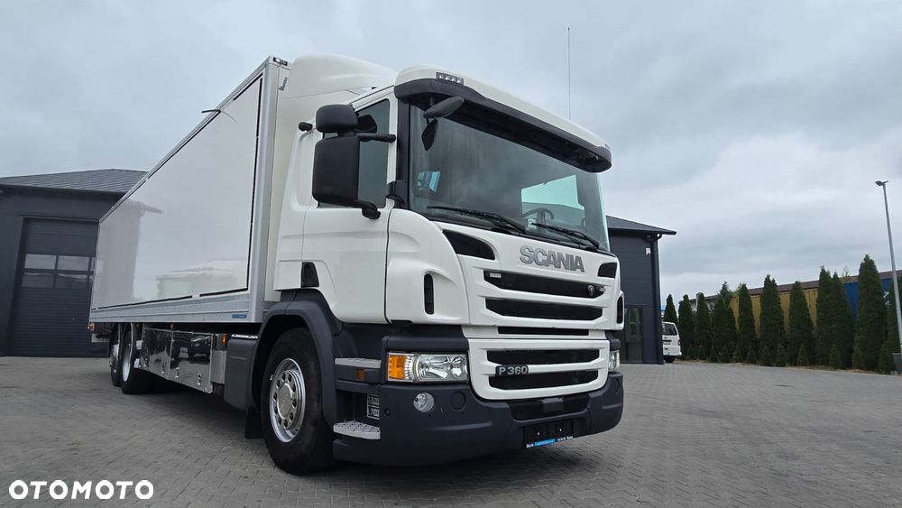 Scania P360 6x2 Euro 6 bez EGR, kurierka kontener 24 palety 9.7m rama do zabudowy laweta beczka asenizacyjna niski przebieg! - 7