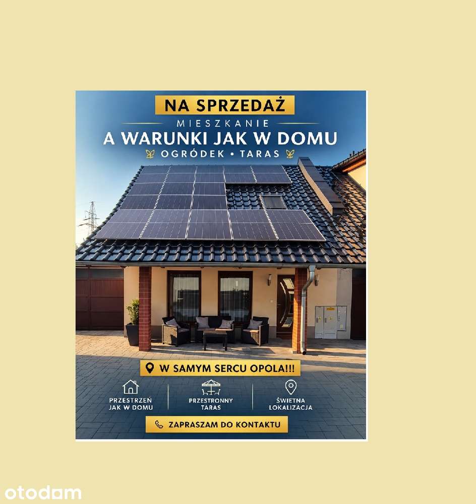 NA SPRZEDAŻ MIESZKANIE + taras ogródek pełne wyposażenie w cenie Opole