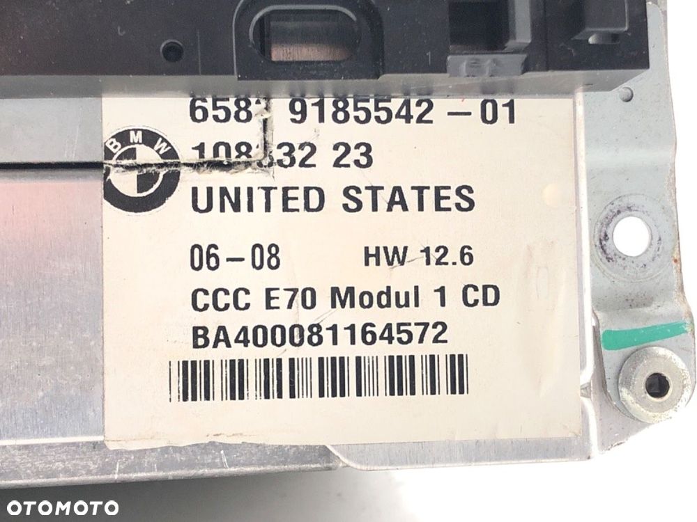 RADIO BMW X6 (E71, E72) 2007 - 2014 xDrive 30 d 180 kW [245 KM] olej napędowy 2010 - 2014 9185542 - 6