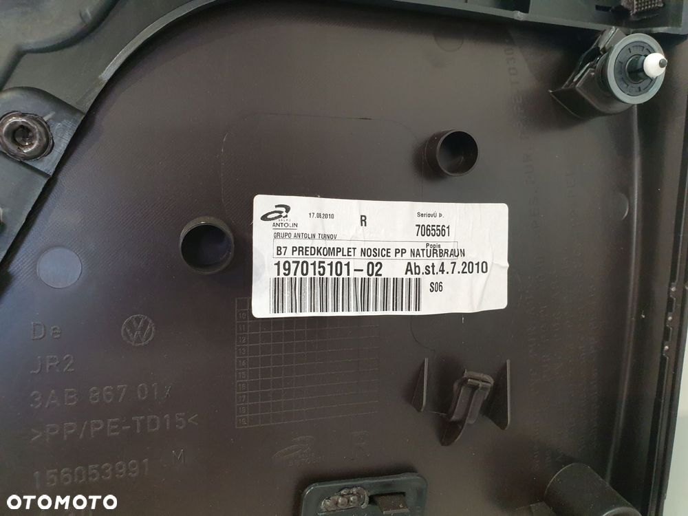 boczek drzwi prawy przód vw passat b7 2.0tdi 11r sedan brąz - 8