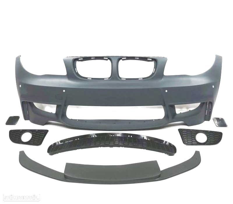 PARA-CHOQUES FRONTAL BMW E81 E87 E82 E88 LOOK 1M SRA + SPOILER FRONTAL - 2