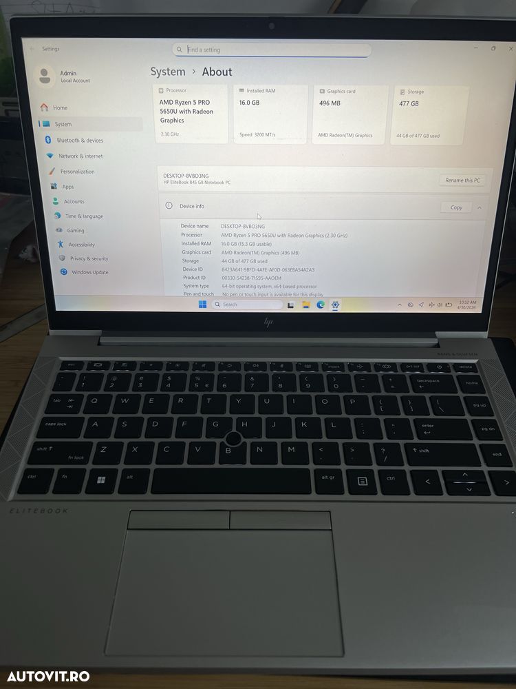 Hp Elitebook 840 G8 512Gb 16Gb AMD Ryzen 5 Pro - 2