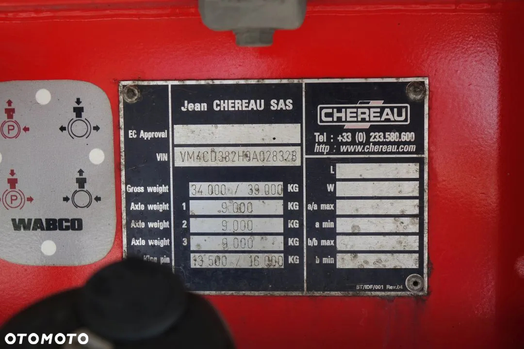 Chereau CHŁODNIA / CARRIER VECTOR 1950 / OSIE SAF / OŚ PODNOSZONA / KOSZ I KOŁO ZAPASOWE / DRUKARKA - 40