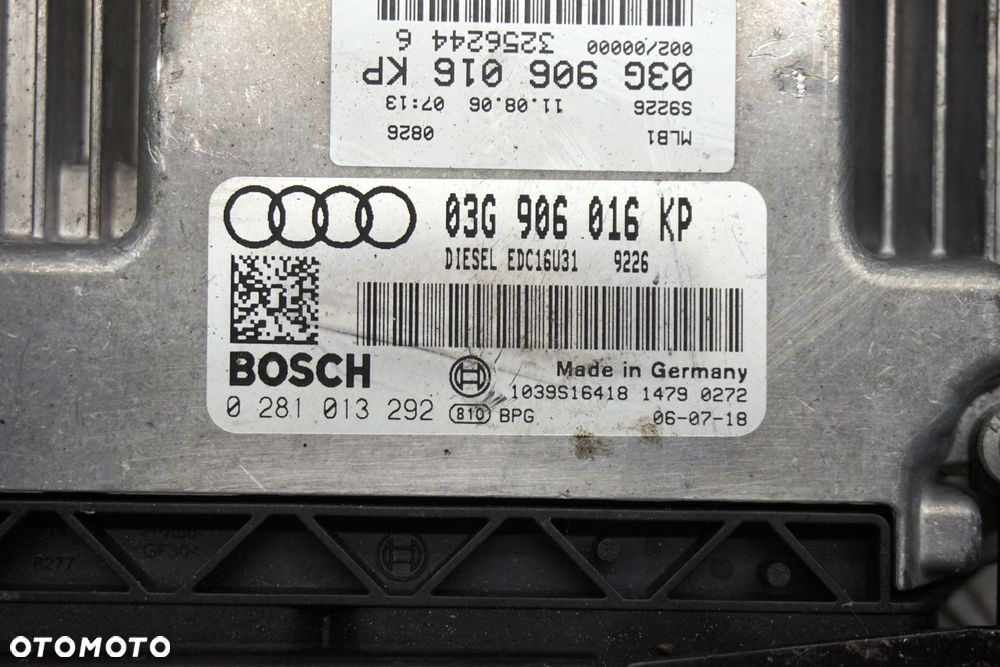 STEROWNIK SILNIKA KOMPUTER A4 B7 2.0 TDI 03G906016KP 0281013292 AUDI 2004-2008 - 3