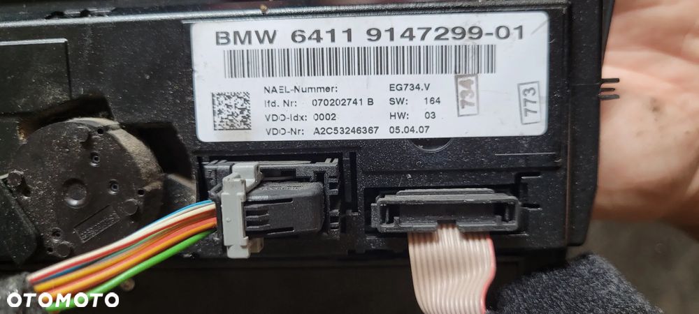 PANEL STEROWANIA NAWIEWEM BMW E90 E91 A2C53246367 - 3