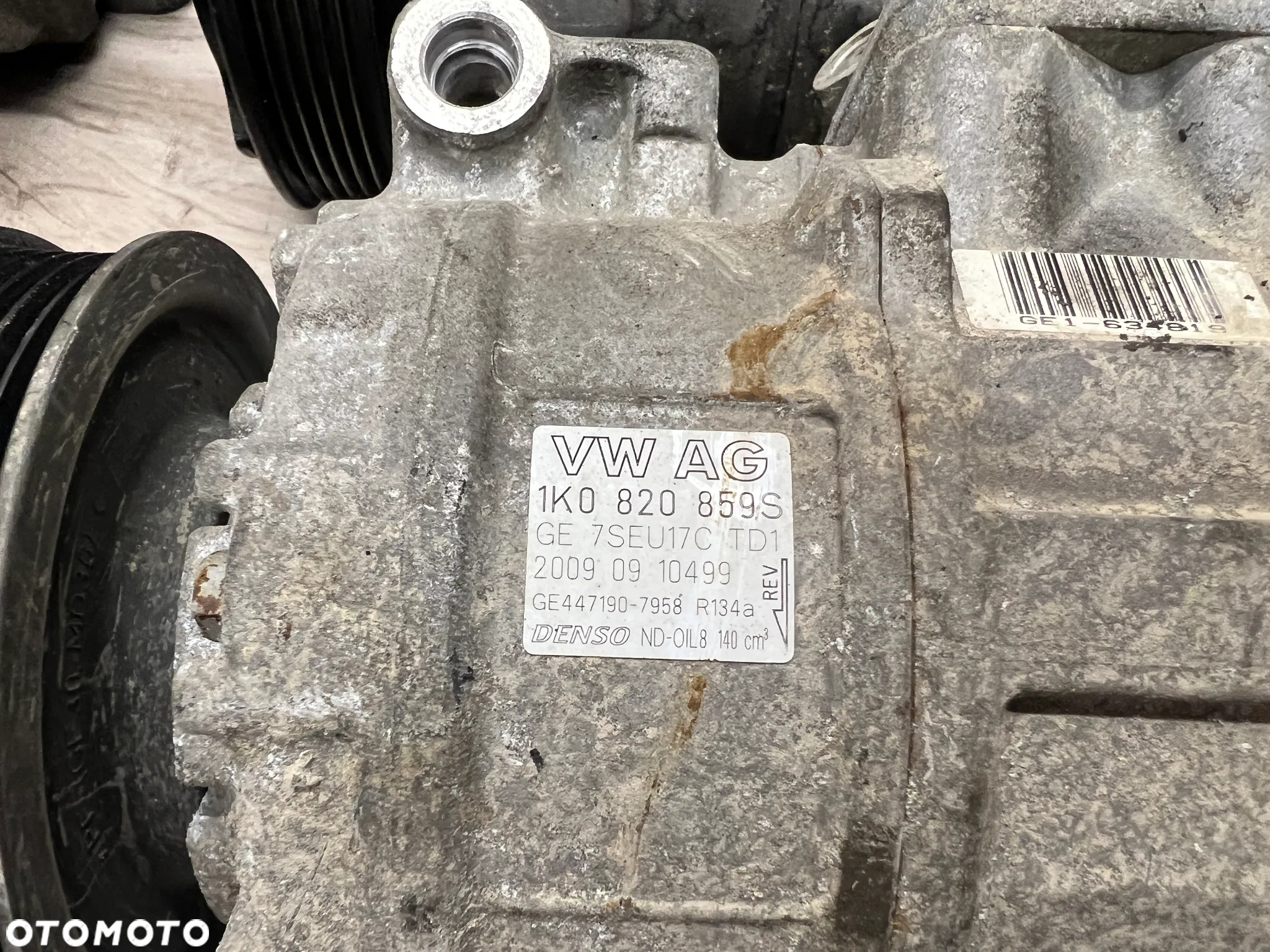 KOMPRESOR SPRĘŻARKA KLIMATYZACJI VW GOLF 5 V JETTA EOS 1K0820859S 1K0820803F - 7
