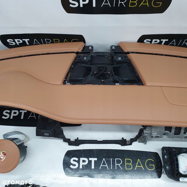 PORSCHE PANAMERA 970 DESKA ROZDZIELCZA KONSOLA KOKPIT PULPIT PODUSZKI AIRBAG AIR BAG PASY KIT SET - 3