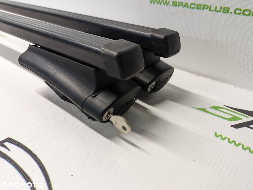 Bagażnik dachowy bazowy na otwarte relingi Thule 775 Squarebar 120cm z napisem Renault. - 1