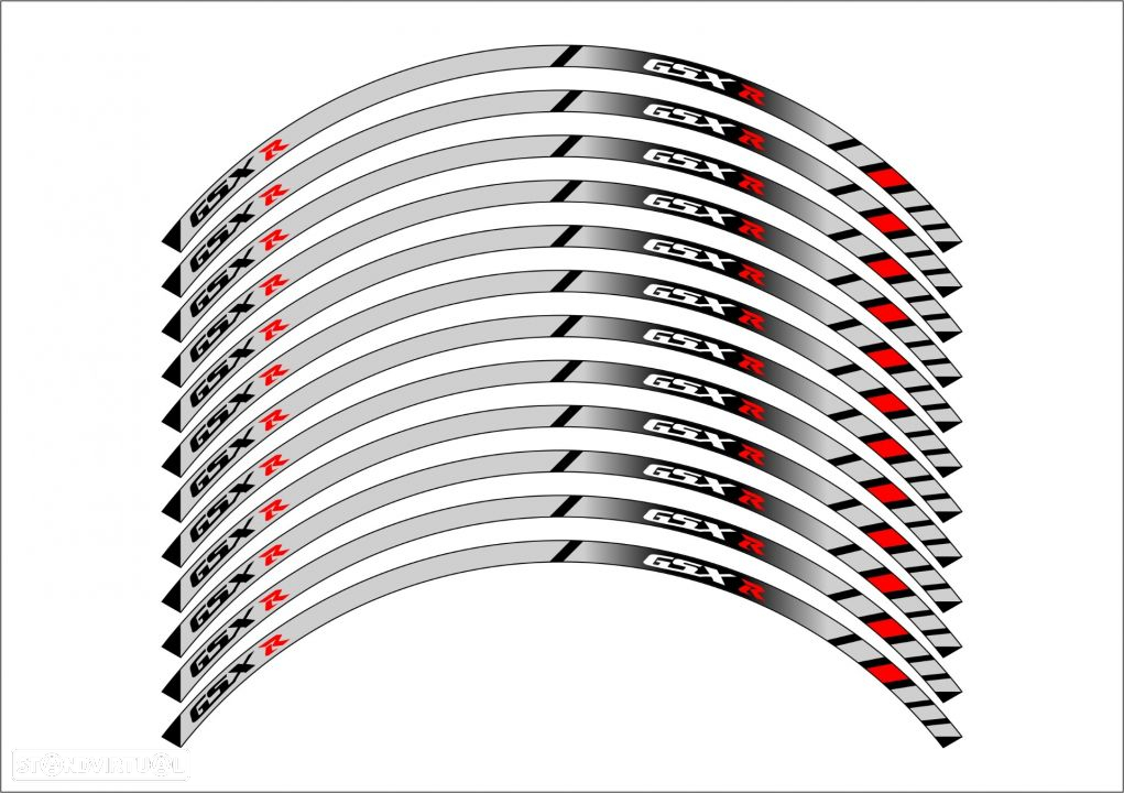 fitas suzuki gsx-r autocolantes para jantes roda aro 17 - 4