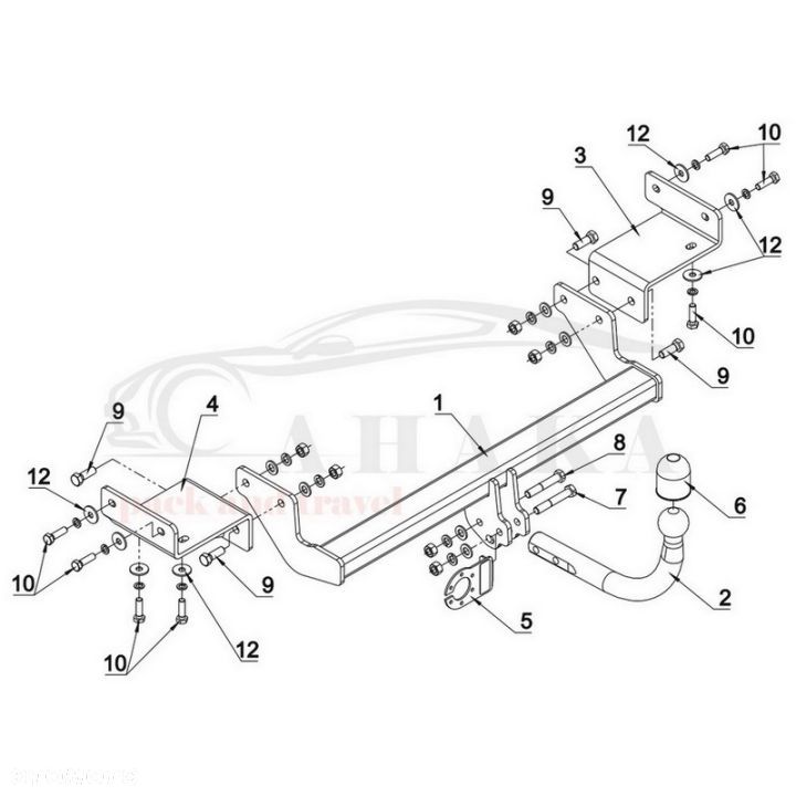 Hak Holowniczy Odkręcany Do Kia Pro Ceed Hatchback 2012-2018 - 4
