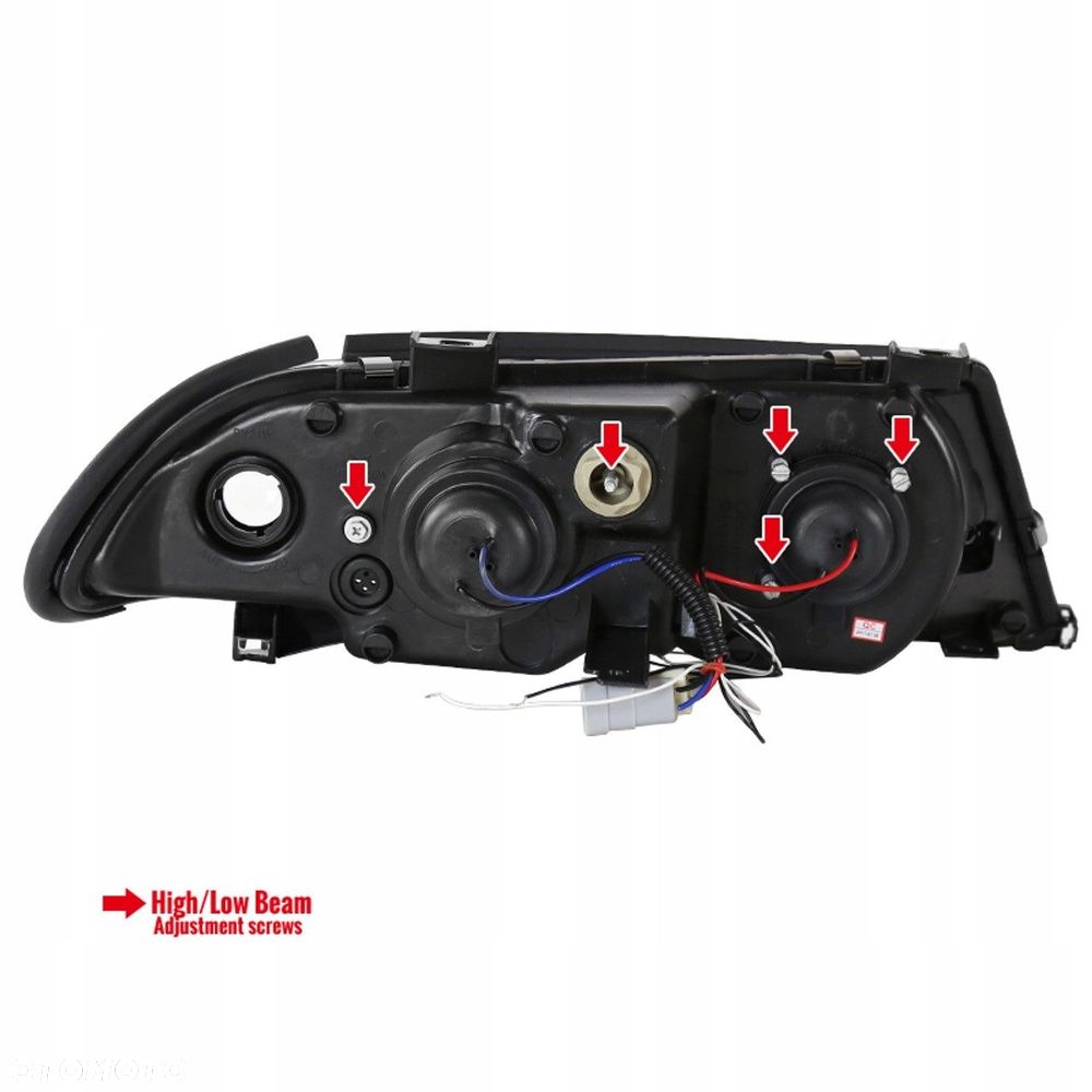 reflektor lampa migacz kpl clear led czarne soczewkowe bmw 3 e46 1998-2001 - 9