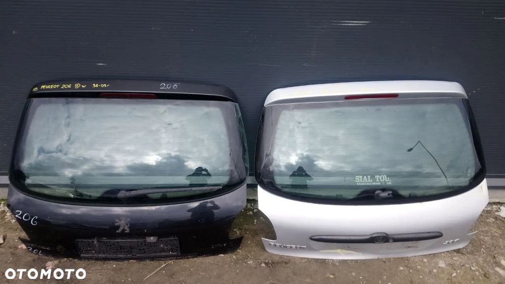 KLAPA PEUGEOT 206 HATCHBACK HB SREBRNA CZARNA (dostępne 3 klapy bagażnika) - 1
