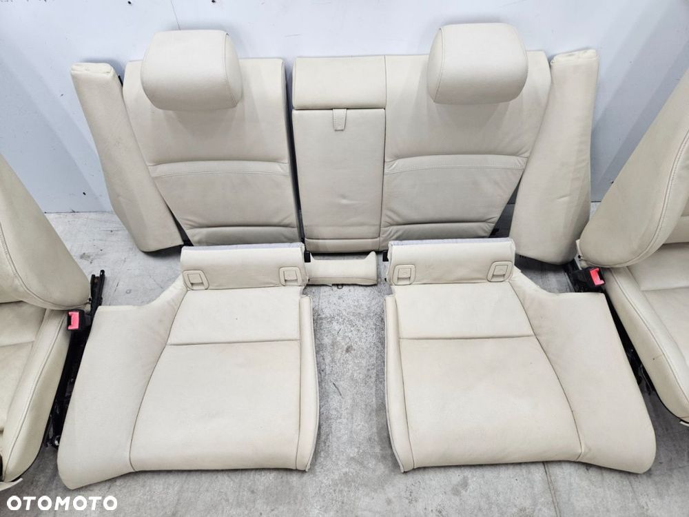 Fotele BMW E92 Coupe 04-12r. M-pakiet Sportseast kanapa tylna ANGLIK KOMPLET skóra beżowa CREMEBEIGE - 11