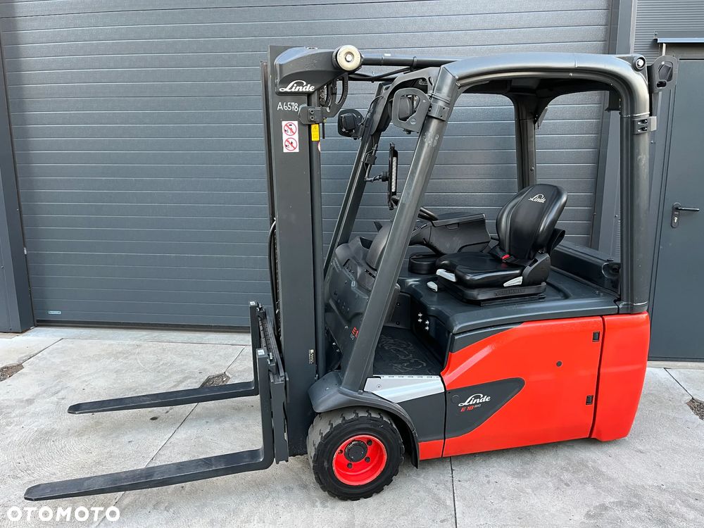 Linde E18 TRIPLEX, przesuw boczny, ładowarka zintegrowana, E16 E20 - 10
