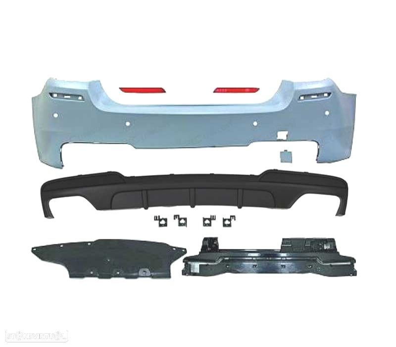 PARA-CHOQUES TRASEIRO BMW F10 10-17 DUPLA SAIDA LOOK M PERFORMANCE - 2