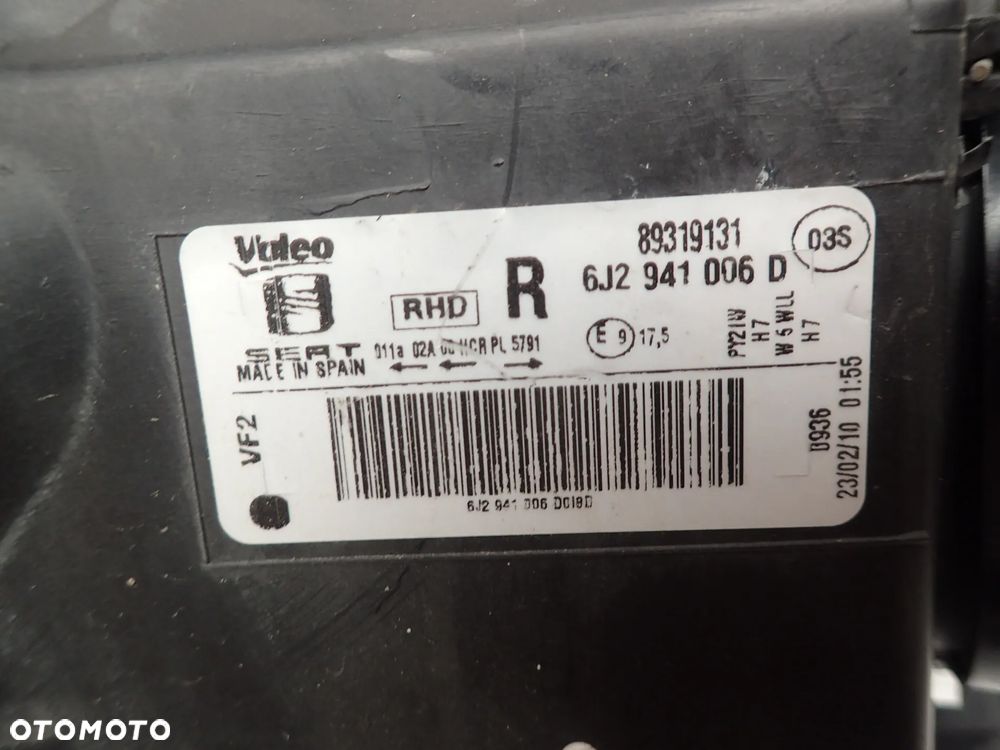 LAMPA PRAWY PRZÓD SEAT IBIZA IV 6J2941006D - 7
